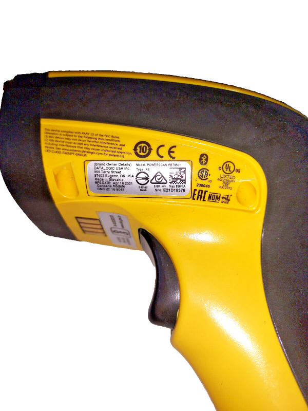 Datalogic Powerscan PBT9501-RB Bluetooth USB Kit Barcode Scanner w /Base Battery - Image 11