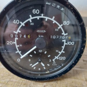 Vintage Jaeger 125 km/h Speedometer, Tacho & Clock – Type 205 – 1991 – French Made